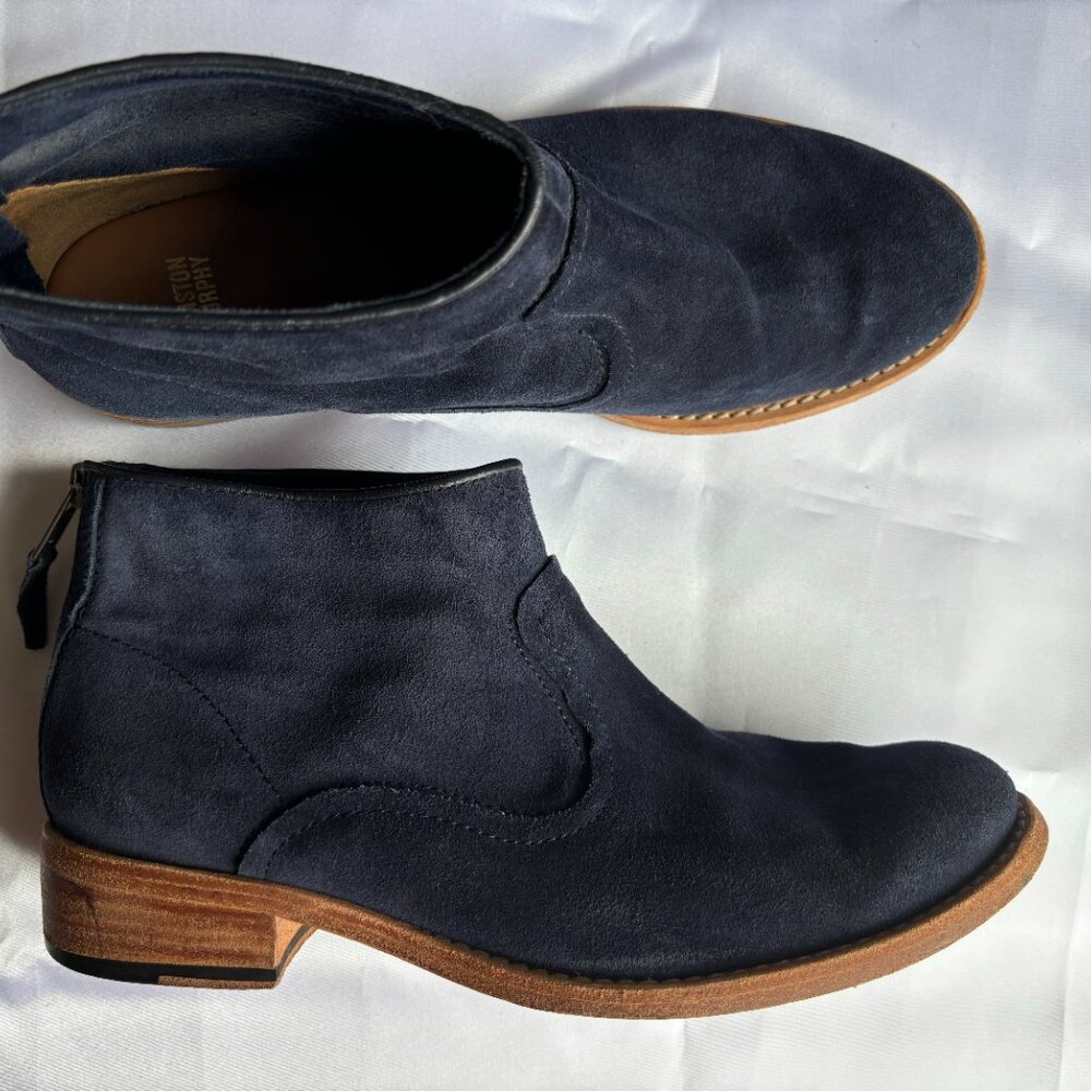 Women's Navy Blue Suede Johnston & Murphy Booties